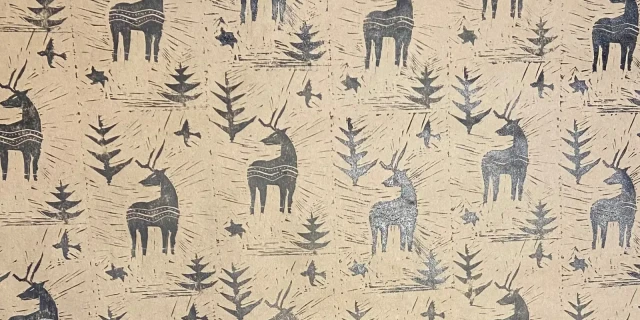 Festive printmaking reindeer 1920x920